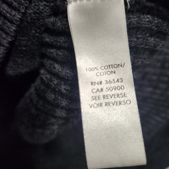 Calvin Klein Men's L 1/4 Zip Mock Turtle Neck Heathered Gray Cotton Sweater Y2K - Picture 5 of 6